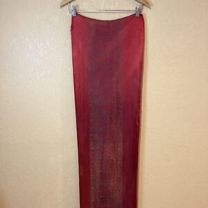 Lua Ha Dong Vintage 100% Silk Scarf, Intricate print of floral/bird, fringe